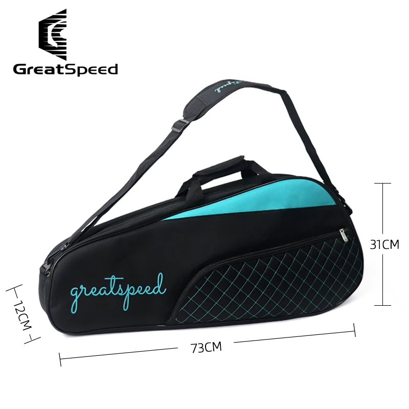 

RH3 Tennis Racquet Bag Brand Quality Badminton Squash Tennis Racket Shoulder Bags Men Women 3 Tennis Rackets Court Sporting Bag