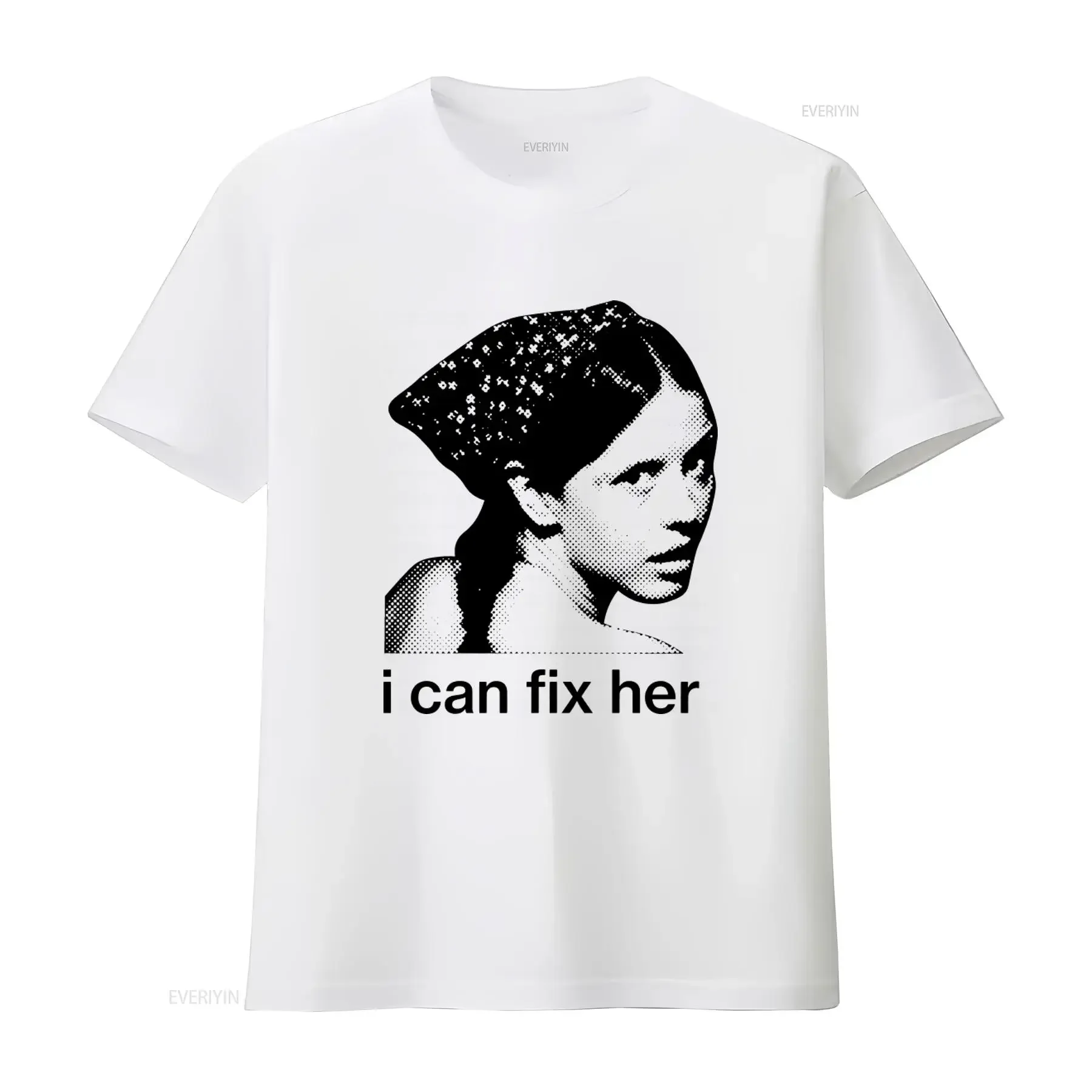 Mia Goth Pearl X A24 Halftone I Can Fix Her Classic Print T Shirt vintage Washed Stretched fashion Slightly Comfortable graphic