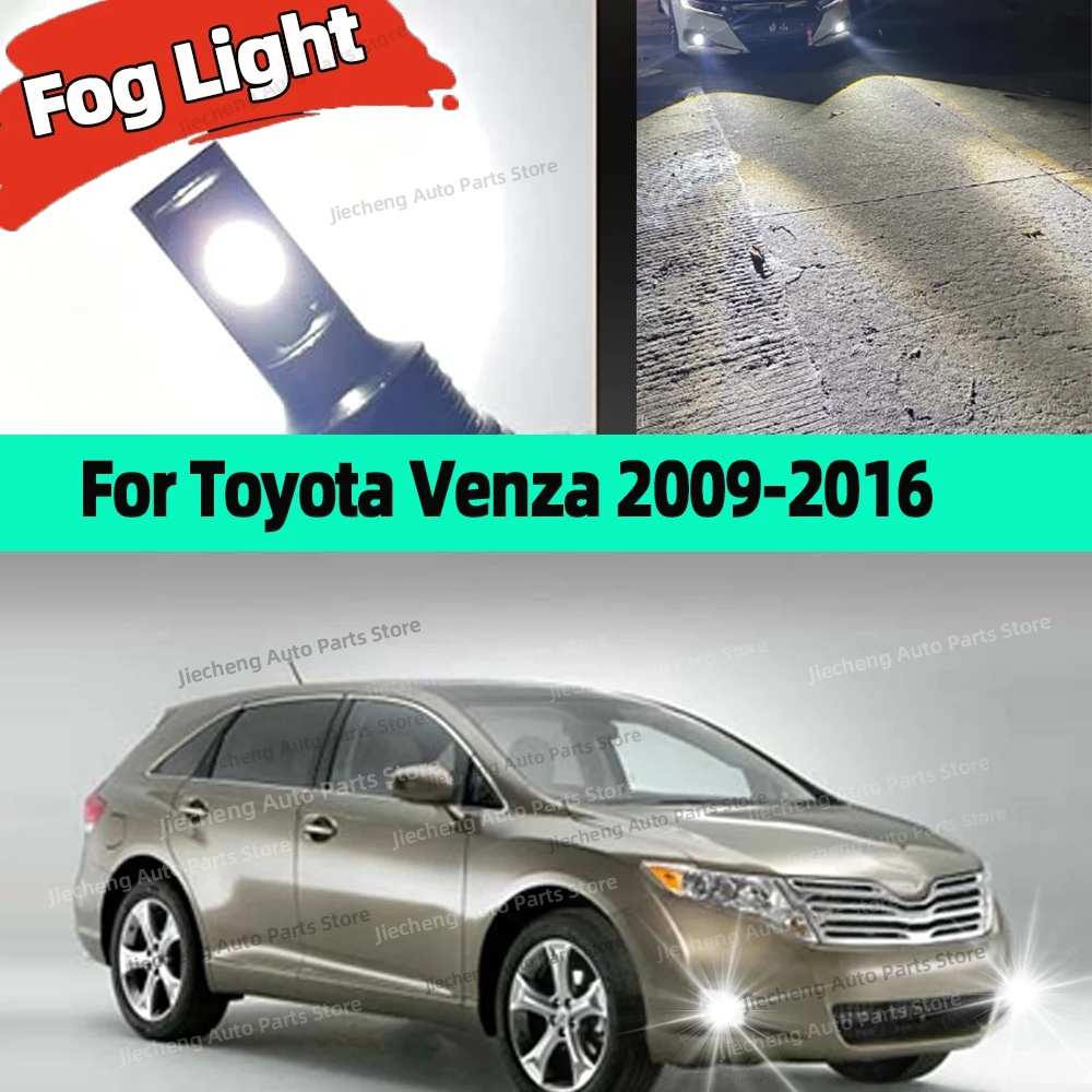 

LED Fog Lamp Car Fog Light Front Bulb 25000LM Ultra Bright 6000K For Toyota Venza 2009 2010 2011 2012 2013 2014 2015 2016