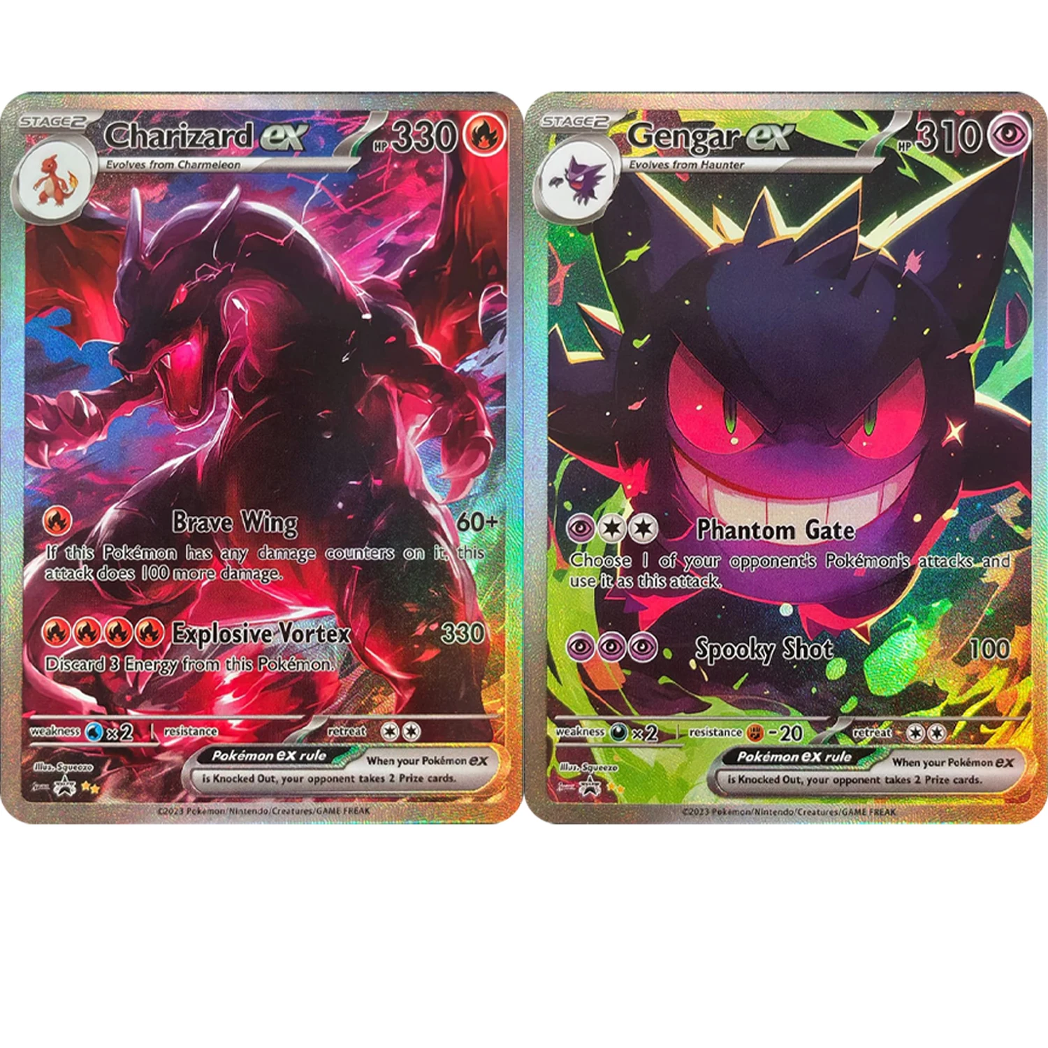 DIY TCG PKM Card XY Black-Star Promo Darkrai Charizard Gengar EX High Quality Anime Peripheral Game Collection Cards Gift Toy