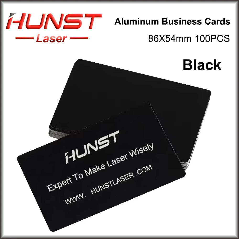 HUNST 100PCS/LOT Business Name Cards Multicolor Aluminium Alloy Metal Sheet Testing Material for Laser Marking Machine