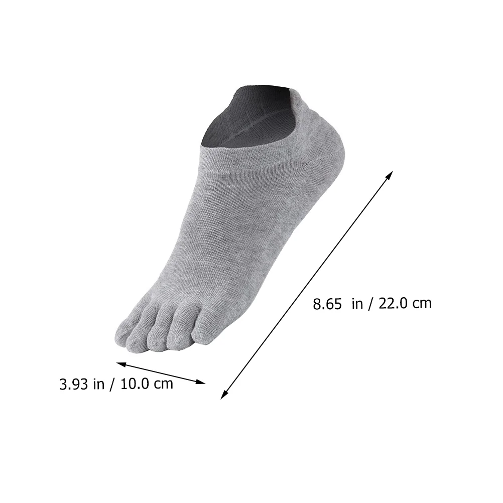 4 Pairs Men's Short Toe Socks for Casual Skin-friendly Split Five-toed Breathable Finger Cotton Man