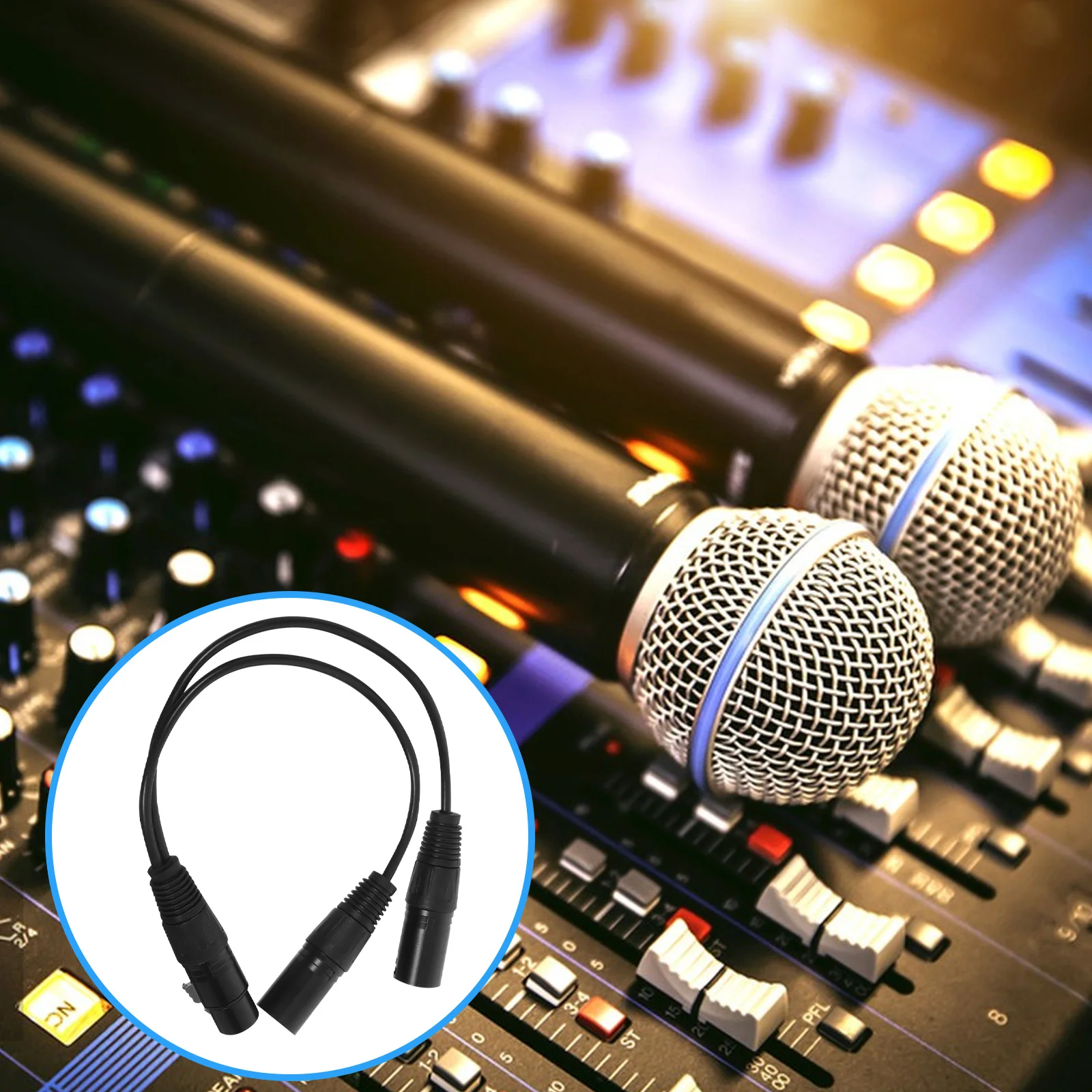 

Audio Conversion Cable Male to Female Dispenser for Microphone Extra Long Xlr Cables Metal Balanced Splitter