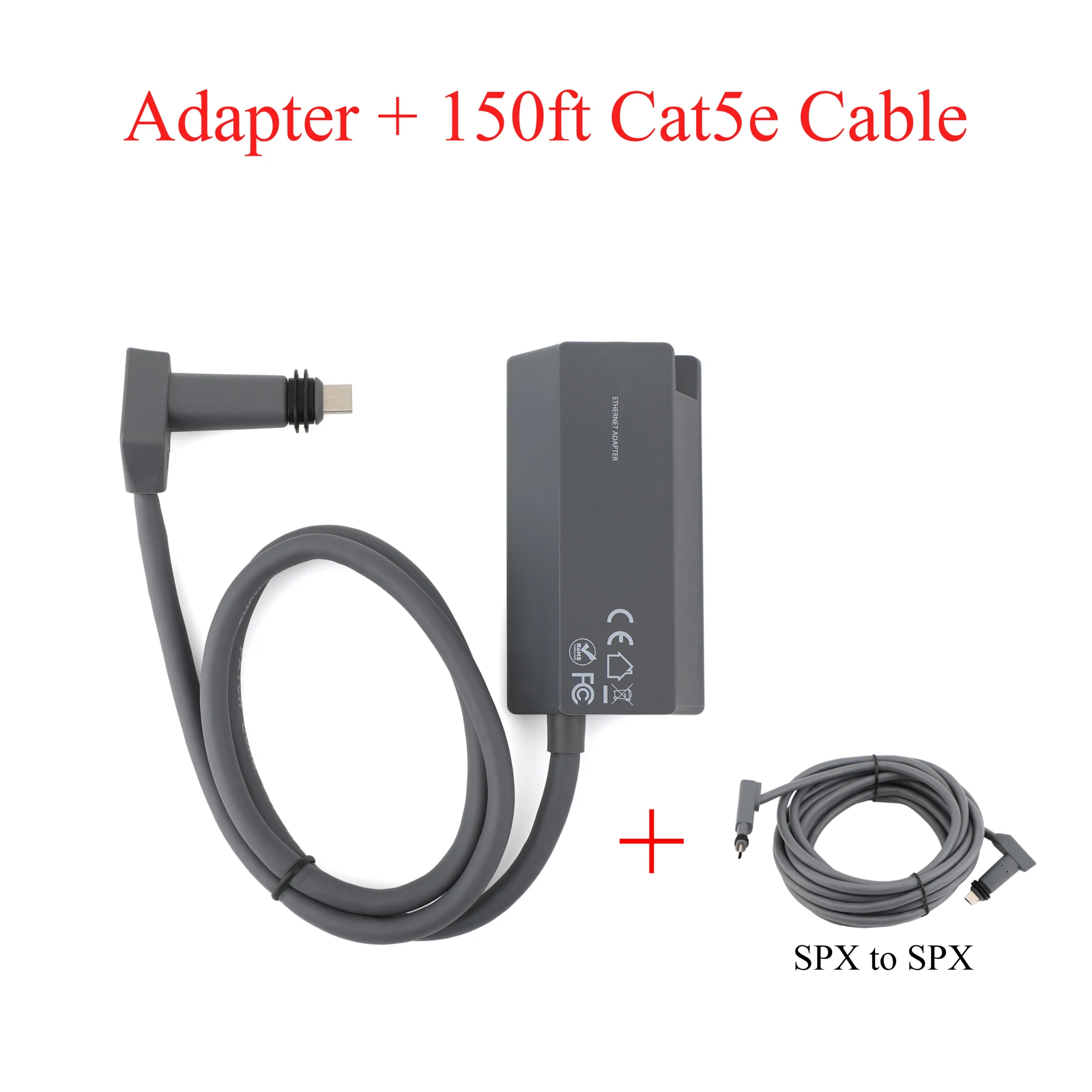 For Starlink Cable Adapter Gen2/V2 SPX Plug to RJ45 Network Adapter for Ethernet Antenna Wired Connection With Extension Cable