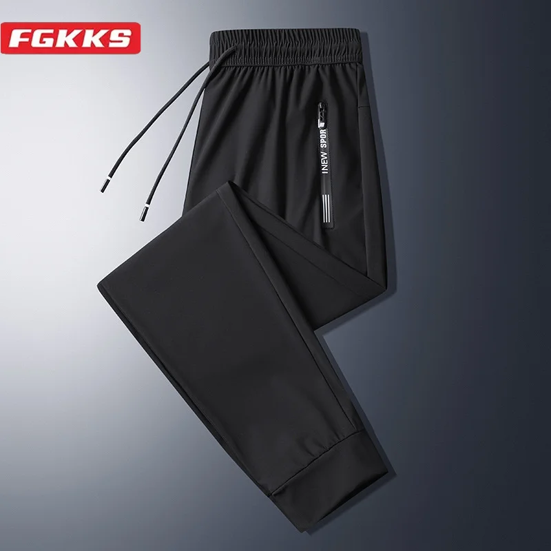 

FGKKS Casual Pants for Men Breathable Slim Pants High Quality Design Hot Street Wear Casual Pants for Men