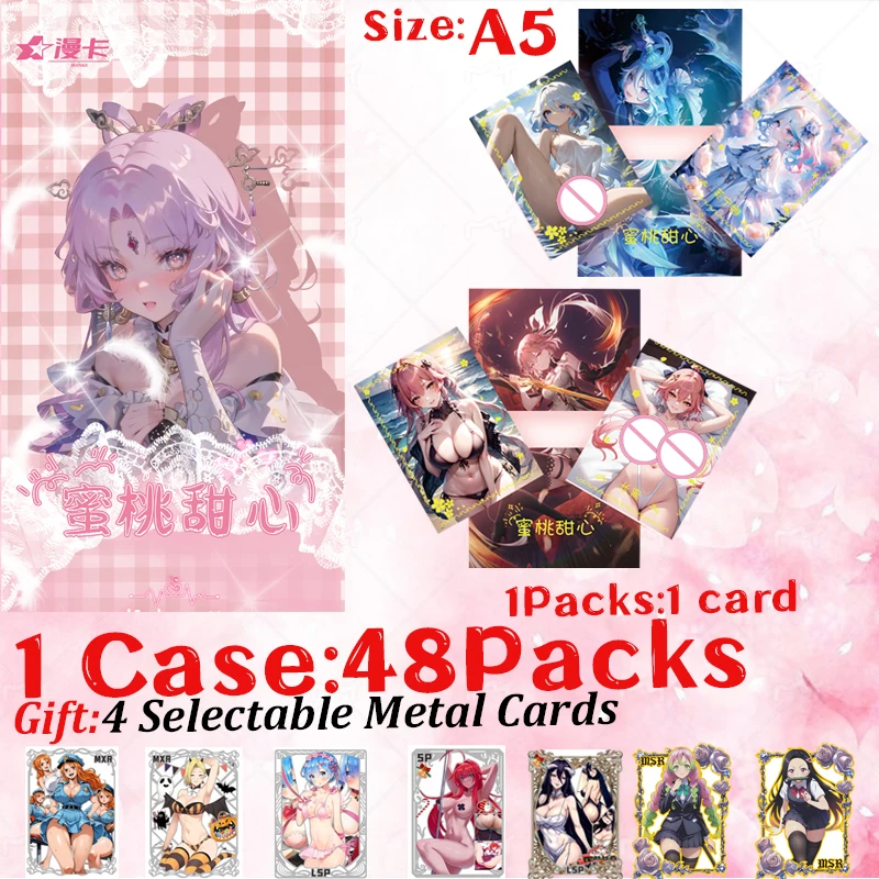 

MANKA New A5 Size Goddess Card Waifu Board PEACH SWEET Doujin Booster Box Hobby Game Card Spicy Rare Card LSP SSP SSR Toy Gifts