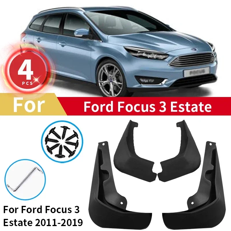 

Mudguards For Ford Focus MK3 3 5dr Estate Kombi Mud Flaps 2011-2019 2017 Splash Guard Fender MudFlaps Front Rear Car Accessories