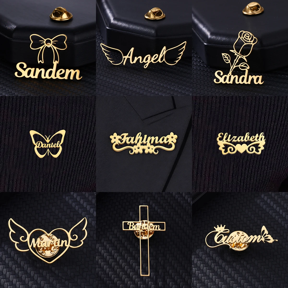 

Custom Name Brooches For Women Men Stainless Steel Customized Brooch Pin Badge Personalized Party Jewelry On Clothes Gift