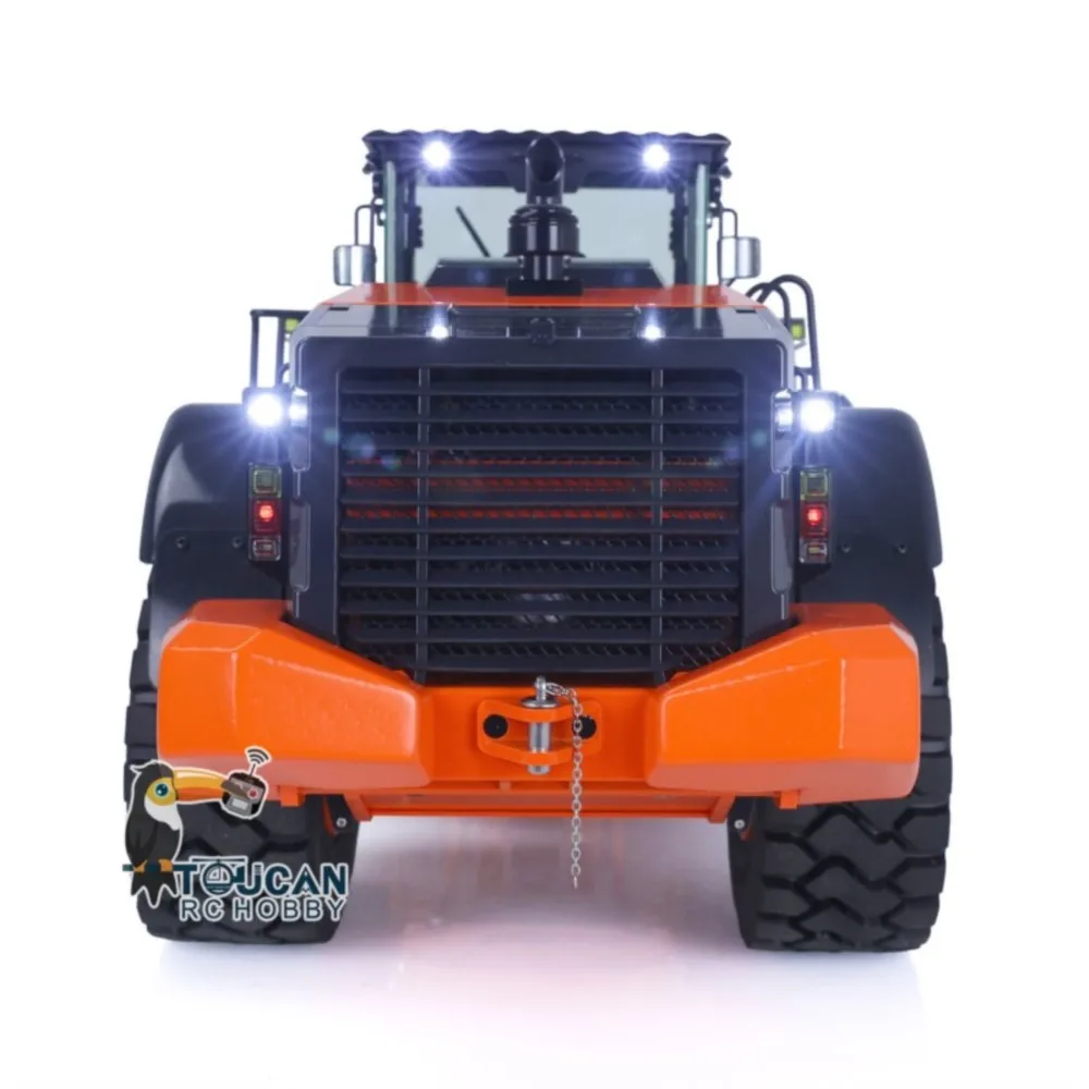 JDM 1/14 198 ZW370 Hydraulische Metalen RC Loader Elektrische Aarde Mover Voertuigen Model TOUCAN Geschilderde Machine Geluid Licht Speelgoed TH22618