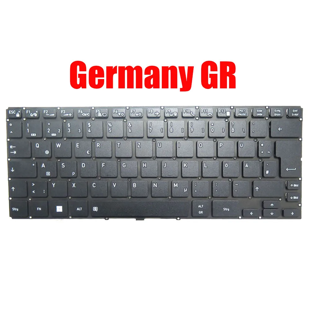 المملكة المتحدة الولايات المتحدة TW AR FR GR IT HB LA لوحة مفاتيح الكمبيوتر المحمول V6322B PK133Y01A00 02 06 08 09 10 14 17 21 العبرية اللاتينية إيطاليا ألمانيا الفرنسية الأسود