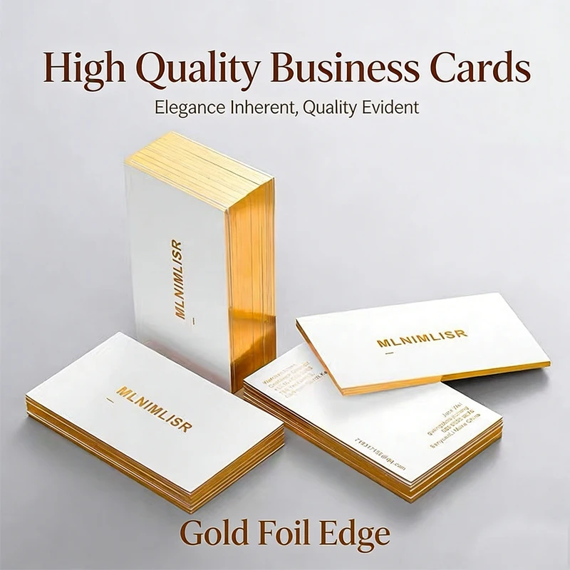 

Customized black card, cotton paper, gold foil, high-end business card production, embossed business card