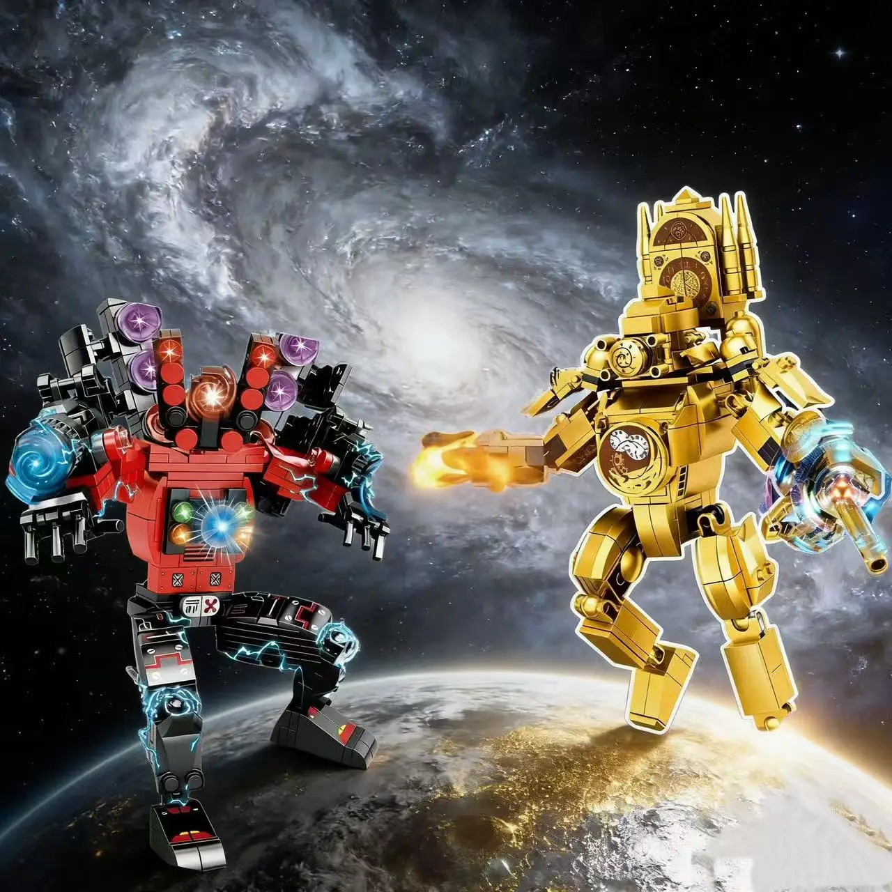 

Titan Clock King + Sound King Combination Two-Piece Set Building Block Model Kit