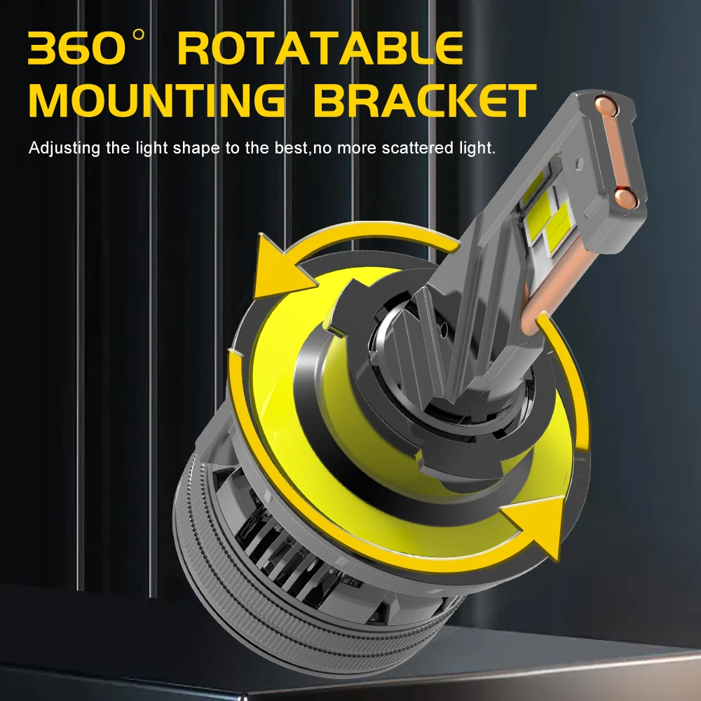 BMTxms 2PCS Q7 9008 H13 9007 HB5 H4 LED High Low Beam Headlights H1 H7 H8 H11 9005 HB3 9006 HB4 No Error Headlamp Fog DRL Lights view 6