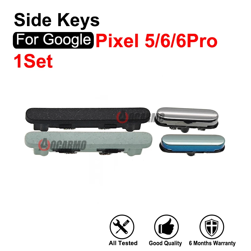 Green Black For Google Pixel 5 6Pro Power on off  Volume Buttons Side Button Keys Replacement Parts