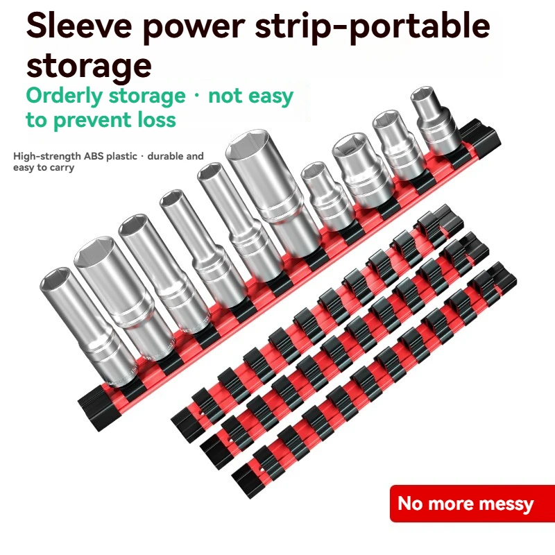 1/2pcs Socket Organizer Holder Trays for Toolboxes 12.5mm Interface 10 Card Position Portable Socket Clip Rail Holder