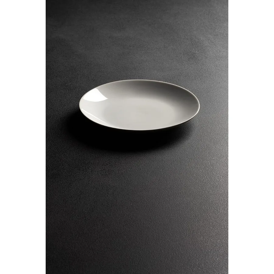 7.5 مجموعة أطباق سلطة وحلوى كوبيه بيضاء مكونة من 12 قطعة لتقديم الأحداث واستخدام المطاعم وتناول الطعام في الحفلات وقابلة للتكديس