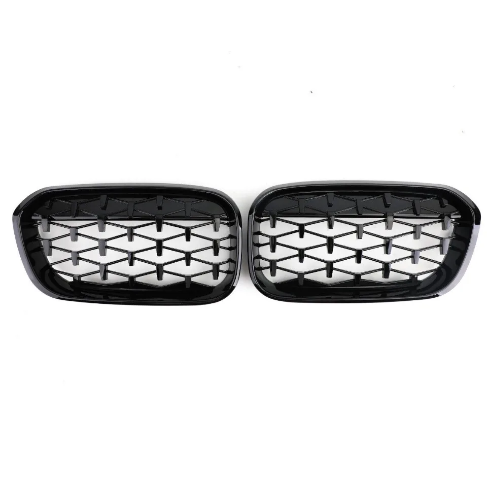 XVIP Frontstoßstangen-Nierengrill, Renngrills für BMW 1er F20 F21 2015–2019, Ersatz-Doppellatten, glänzend schwarze Gitter – Detail 15