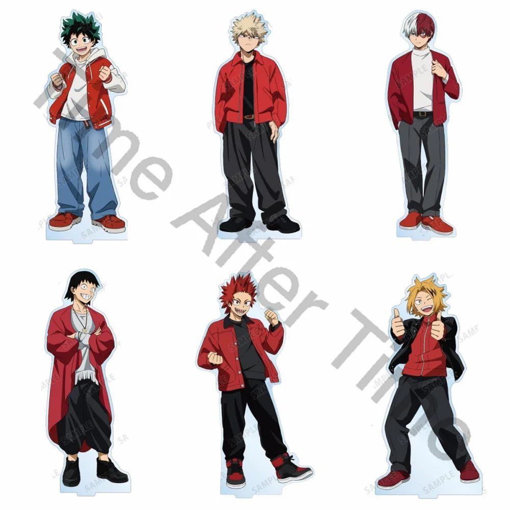 Hot 6pcs Hot Anime My Hero Academia Acrylic Stand Model Figure Cosplay Plate Holder Topper Fans Christmas Desk Decor Plate Gift