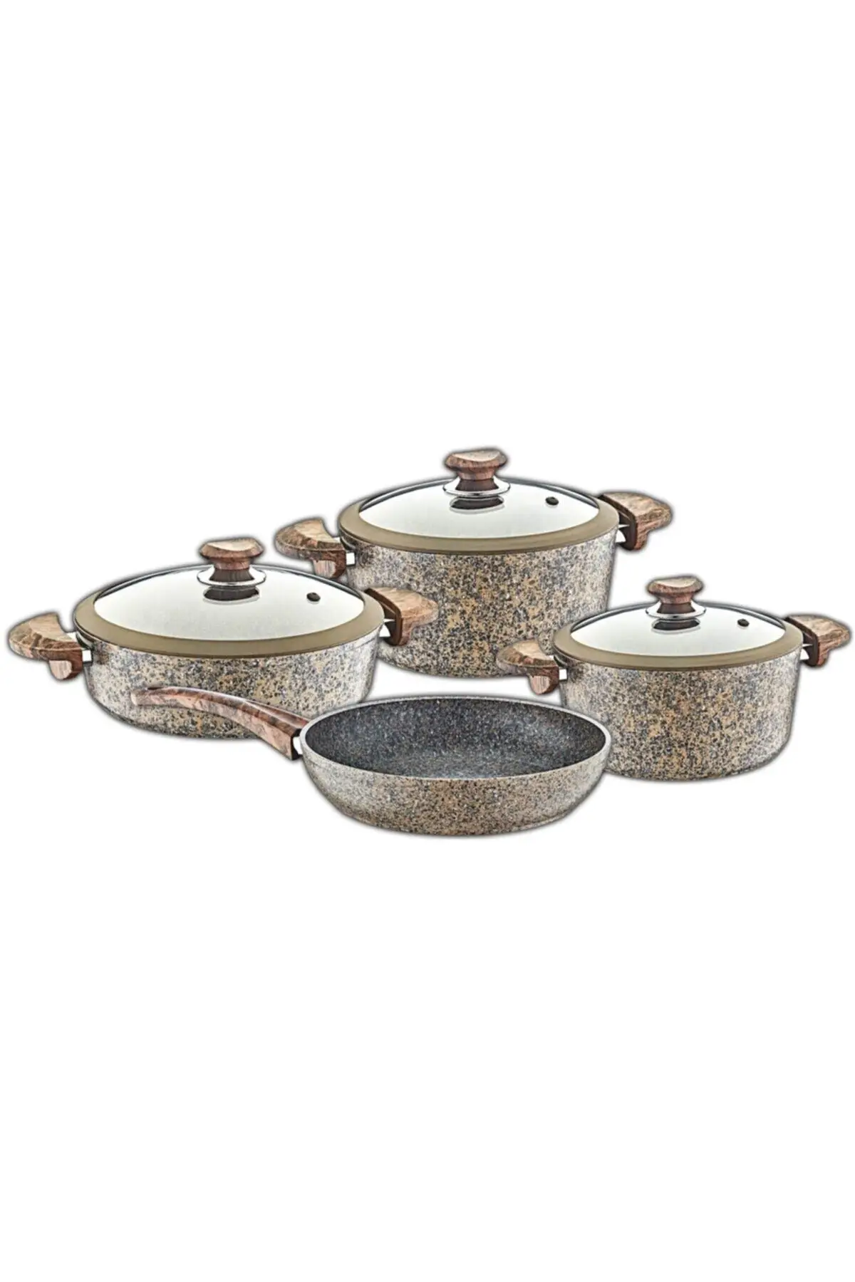 

DOLBOVI 7 piece Cook Stone granite Cookware Set coffee Cookware Set