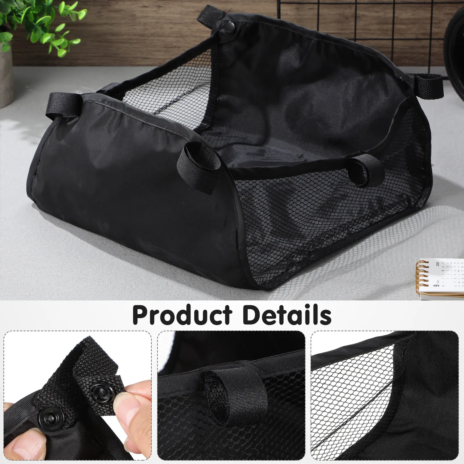 Baby Stroller Bottom Basket Oxford Cloth Lightweight Portable Pushchair Storage Organizer Bag Large Capacity Storage