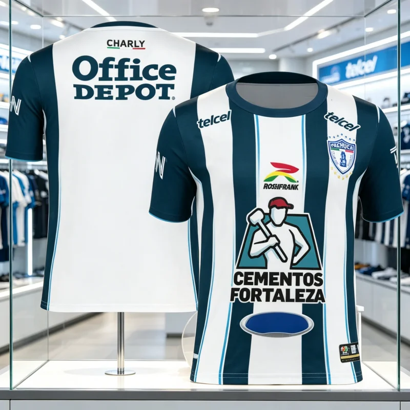 Camiseta Retro de Fútbol C.F. Pachuca Charly, Camisetas de Entrenamiento para Niños y Familia, Transpirables, de Secado Rápido, Tops Deportivos
