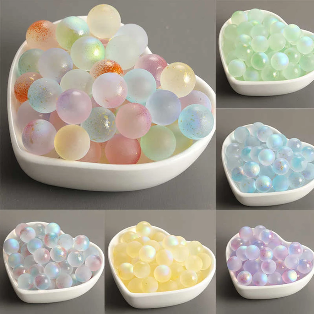 20-200Pc Dia12mm Non porous Colorful Glass Ball Creative DIY Handmade Material Fabric Paper Wood Plastic Surface Decorative Ball