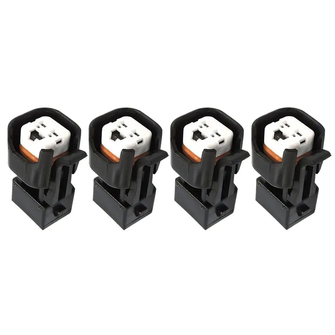 4pcs Fuel Injector Adapter Connector Fit For USCAR EV1 To EV6 & EV14 LS1 LS2 LS3
