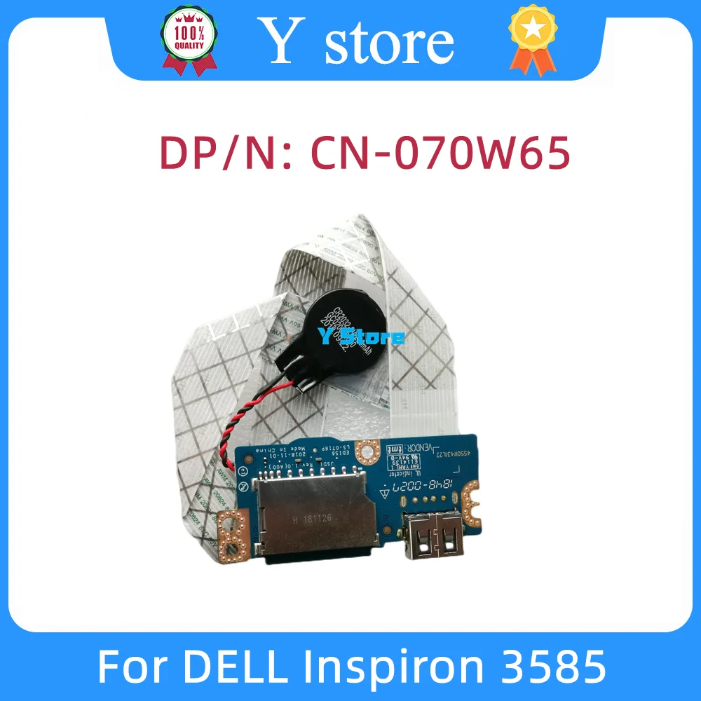 

Y Store FOR Dell Inspiron 15 3585 Card Reader USB Port Board And Cable LS-G716P 070W65 70W65 Fast Ship