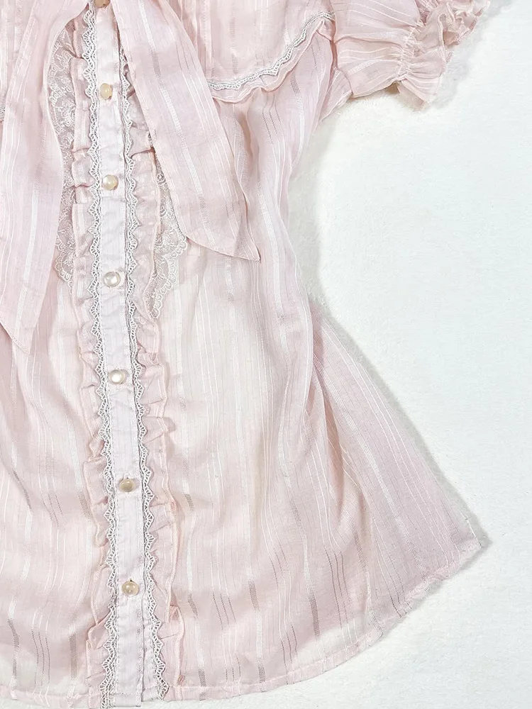 

Chic Pink irt for Women Original Unique Ele Lightweight Age-Defng Cotton Blend ort Sve Summer Faion