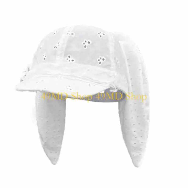 49MD Long Rabbits Ear Sunproof Hat Soft Baseball Hat For 2000s Fashion Enthusiasts Women