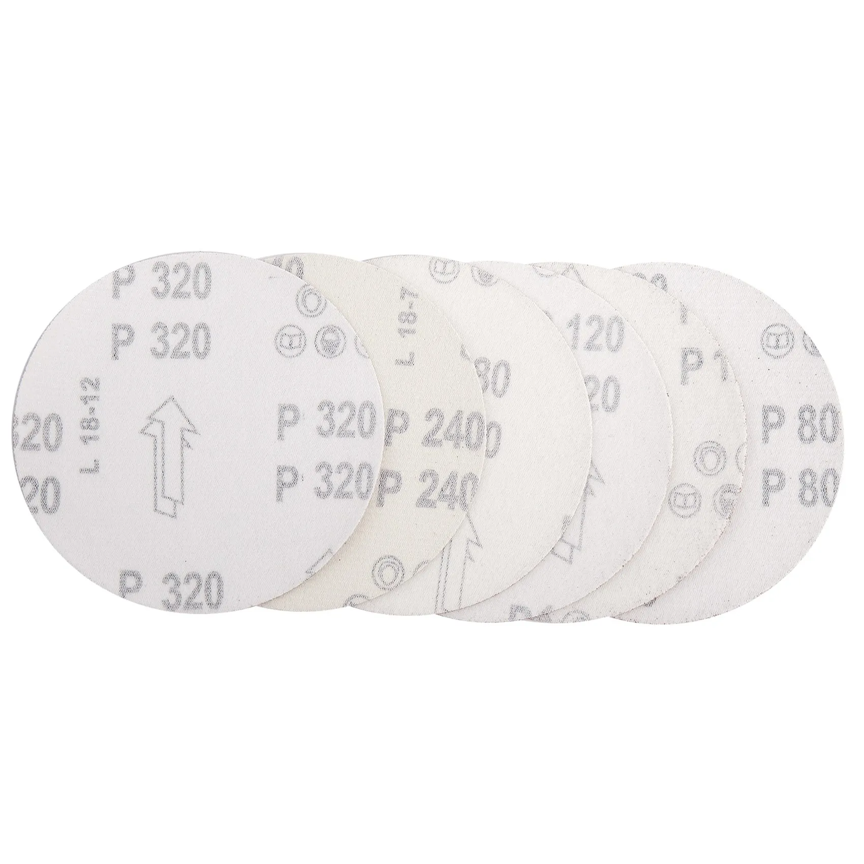 

ABKW-60Pcs/Set 5Inch 125Mm Round Sandpaper Disk Sand Sheets Grit 80/100/120/180/240/320 Hook And Loop Sanding Disc