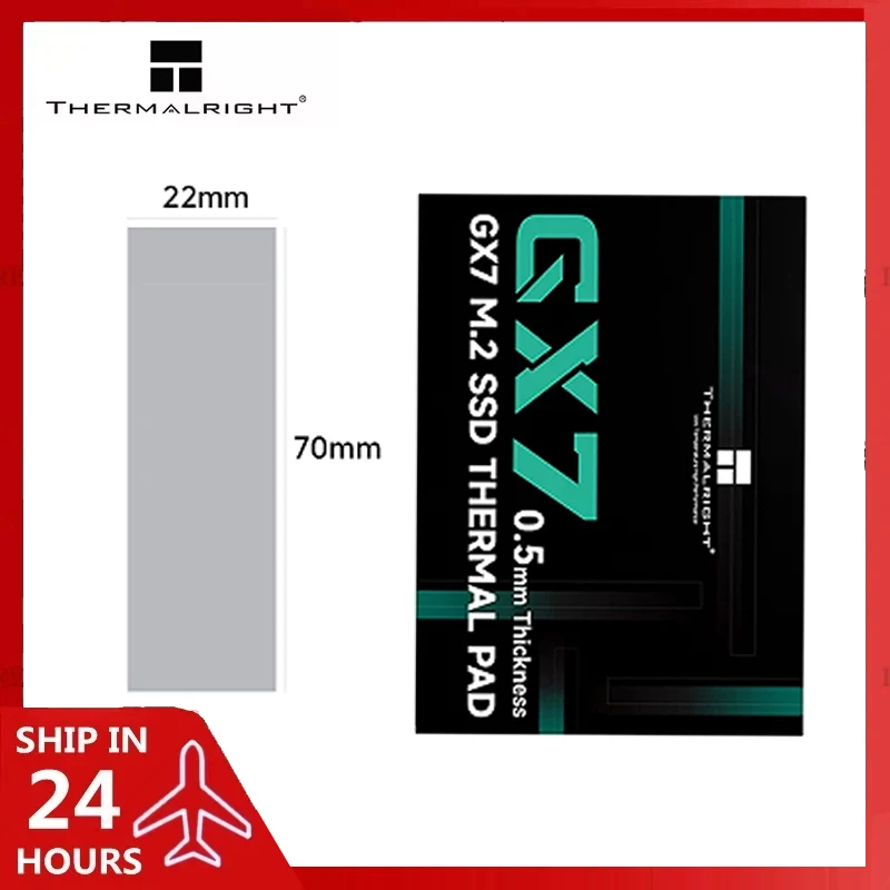 Thermalright GX7 Series Thermal Pad for M.2 SSD/Chip/GPU VRAM/MOS Module, L*W 70*22mm, Thickness 0.5mm/1mm/1.5mm/2mm