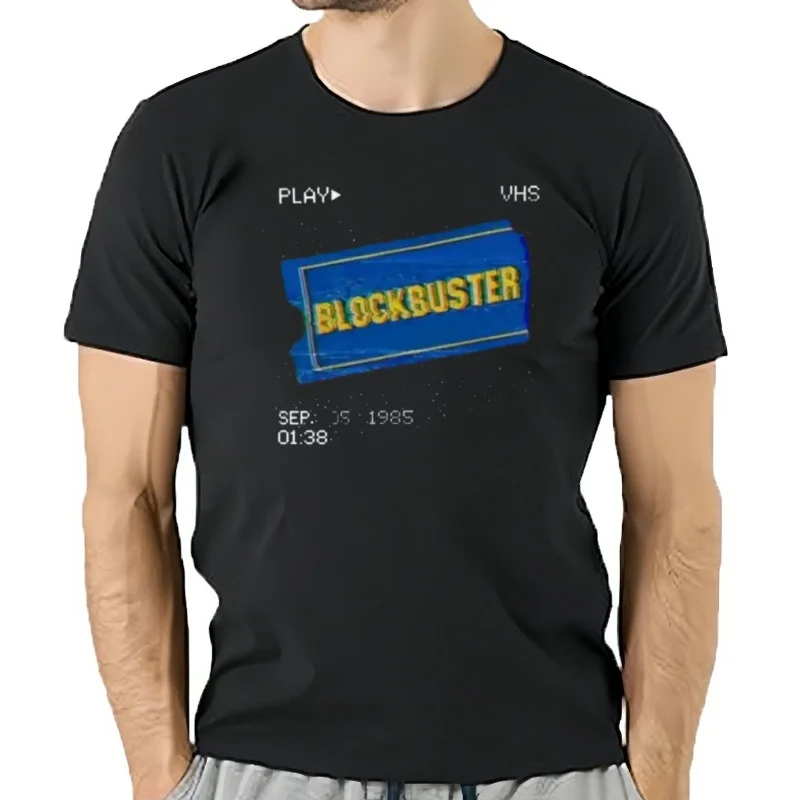 Camiseta de tienda de videojuegos Blockbuster E1FI