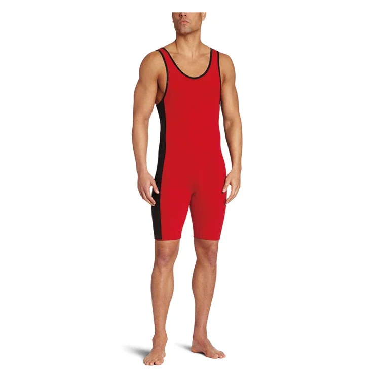 Solid Color Wrestling Singlet Bodysuit Leotard Underwear GYM Triathlon PowerLifting Clothing Swimming Running Skinsuit