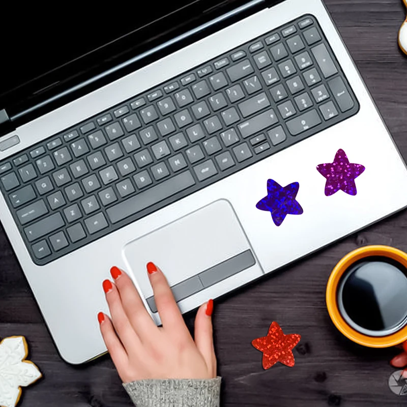 Hot 500Pcs Colorful Star Stickers For Kids Reward School Classroom Adhesive Holographic Star Stickers For Teachers DIY Craft