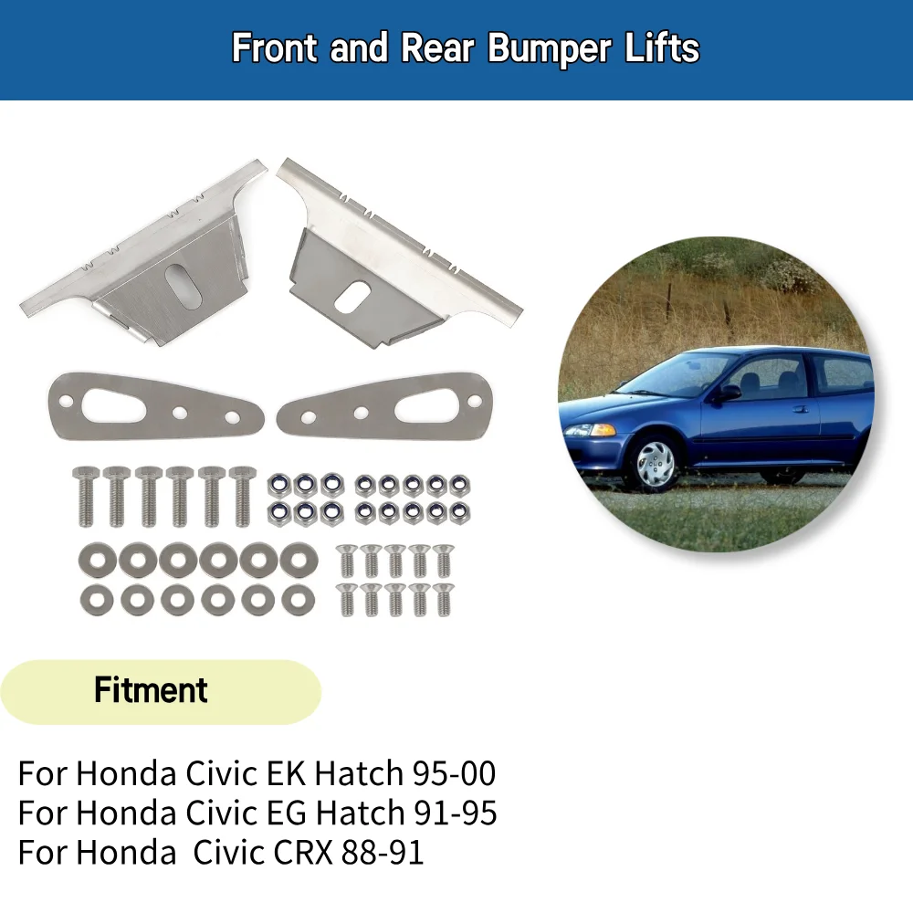 For Honda Civic EK Hatch 1995-2000 EG Hatch 1991-1995 1994 CRX 1988-1991 Front Rear Bumper Lifts Hatchback Couple Tools