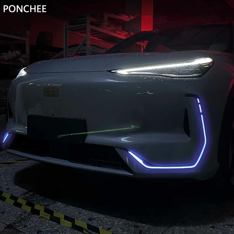 

Для Geely EX5 Galaxy E5 2024-2025 фара тигровая борода C меняющая цвет лампа пленка черная светодиодная фара пленка автозапчасти
