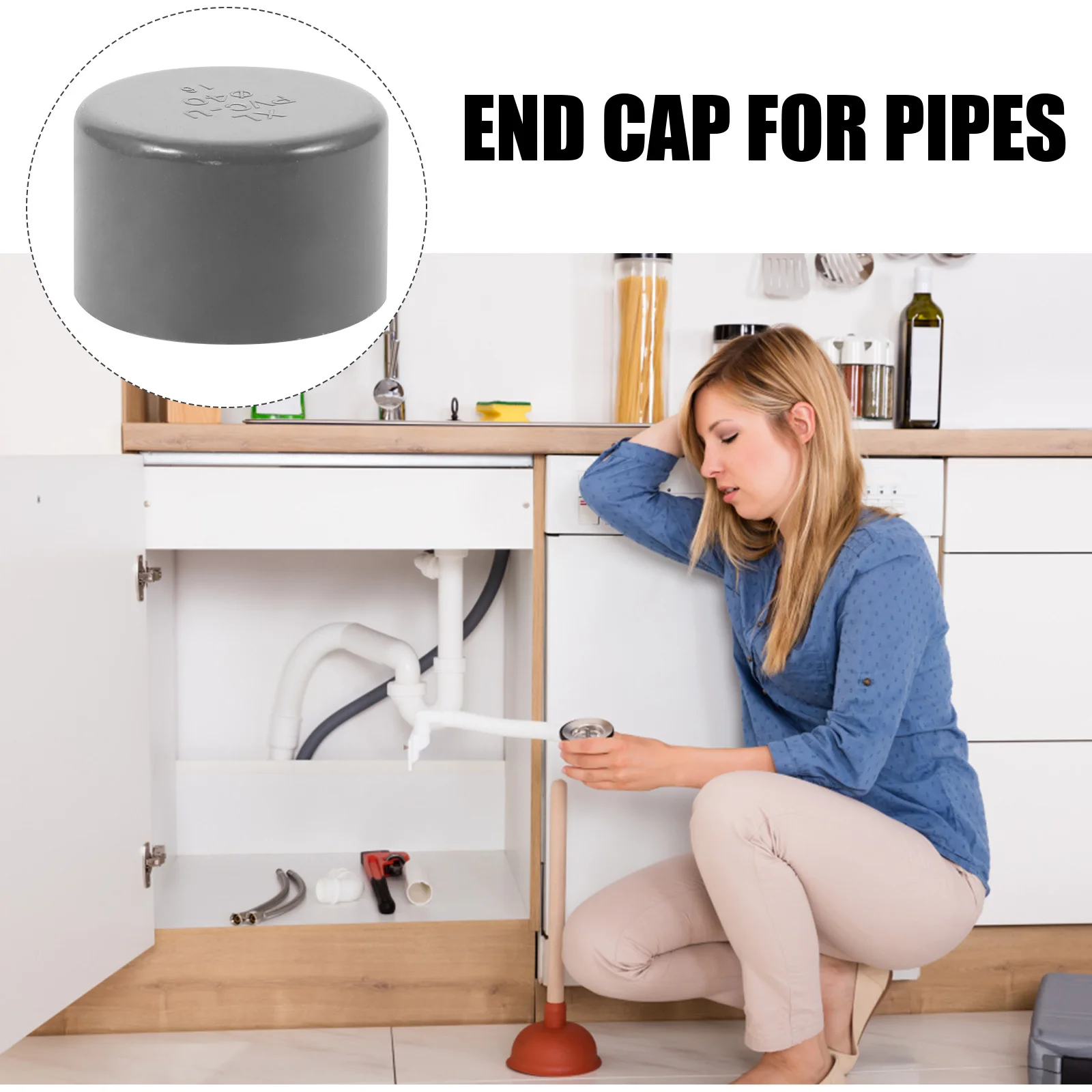 

10 шт., сменные конец, прочные, водонепроницаемые, совместимые с различными водопроводными трубами, колпачки для труб, торцевые заглушки из ПВХ, заглушка для труб из ПВХ