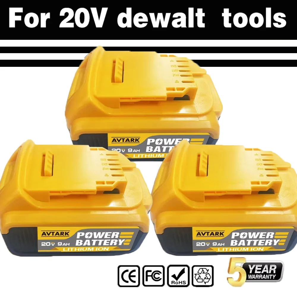 

New 100% Original 12000mAh 20V for Dewalt Power Tool Battery DCB206 20V 12.0Ah Battery DCB206 20V Battery DCB205 DCB204-2