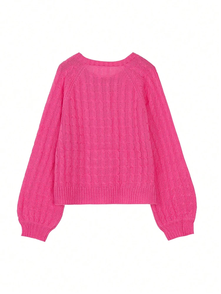 Осень/зима, новые поступления, мягкий и нежный стиль для похудения, универсальный, модный роскошный вязаный кардиган для женщин