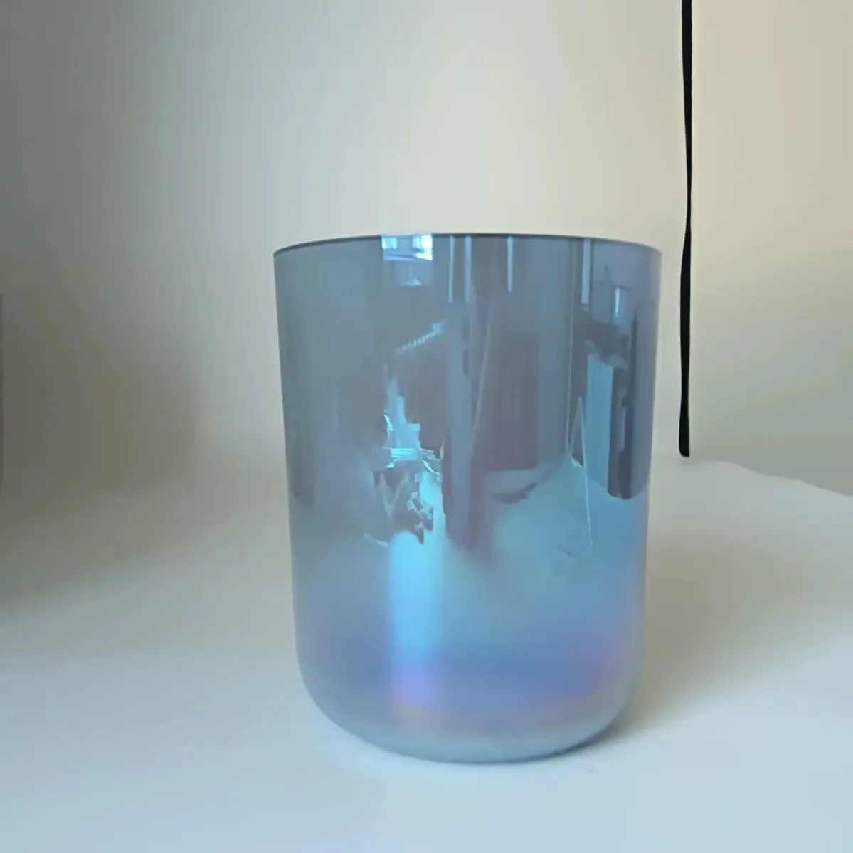 Lavender Purple Semi-Translucent Rainbow Alchemy Crystal Singing Bowl Purification, Meditation, Percussion, Sound Healing Instru