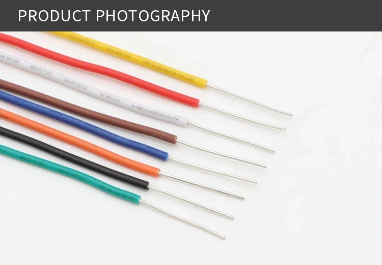 3m 10ft 1007 Elektrischer Kupferdraht 26 24 22 20 18 16 14AWG Einadrig PVC-Isoliert Massivdraht Verzinnt Elektrisches Kabel – Detail 6