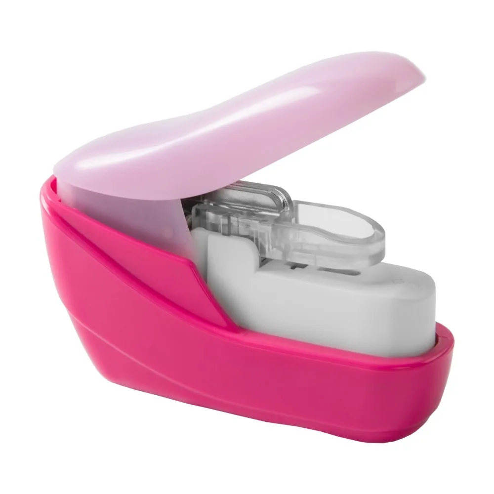 Mini ABS Stapleless Stapler Stapleless Binding 4 Sheets Capacity Mini Stapler Lightweight Compact Portable Paper Stapler Office
