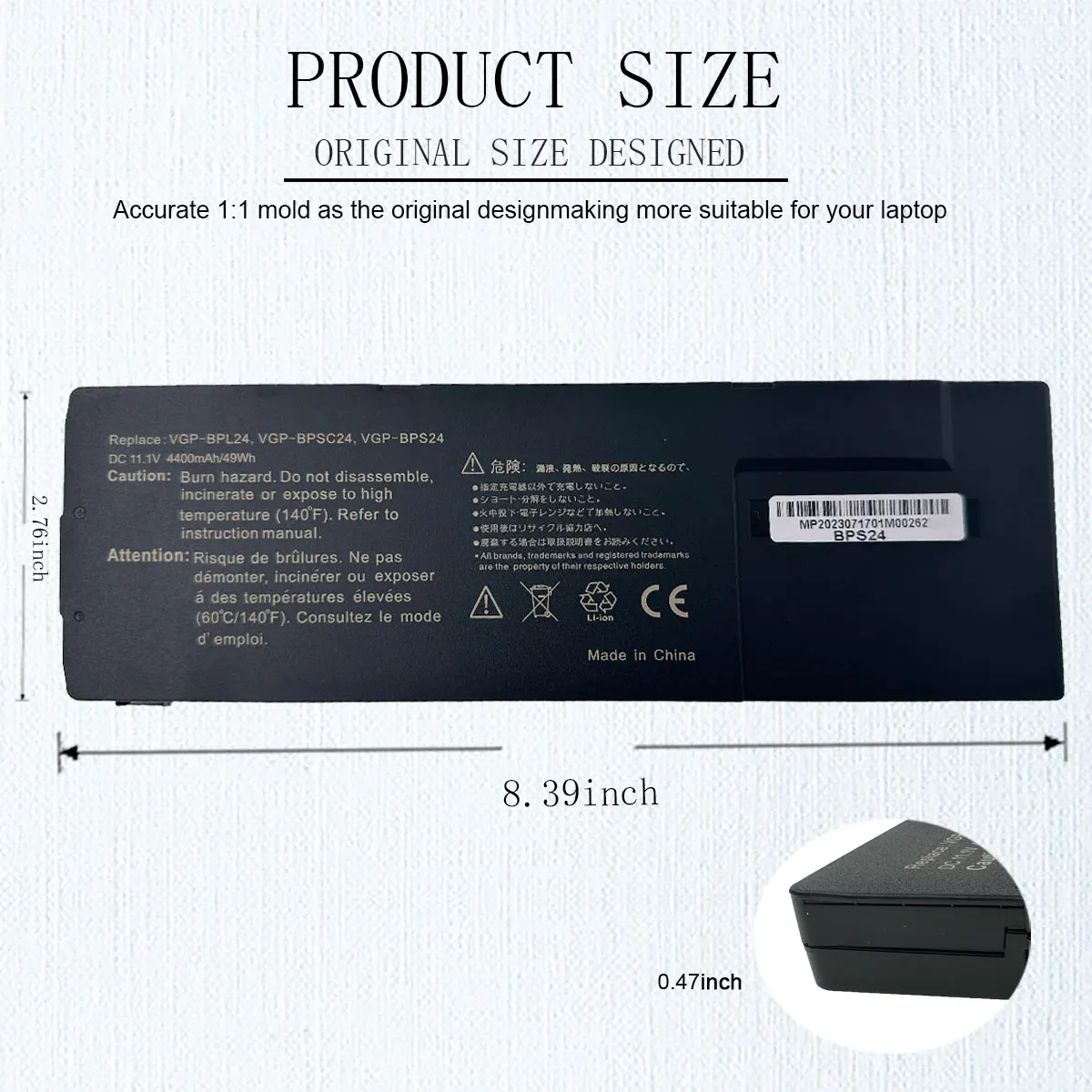 Imagem -05 - Bateria para Sony Vaio Bps24 Bpsc24 Bpl24 para SA sb sc se Vpcsa Vpcsb Vpcsc Vpcsc Vpcsd Vpcse Bateria Recarregável Novo Dxt-vgp-bps24
