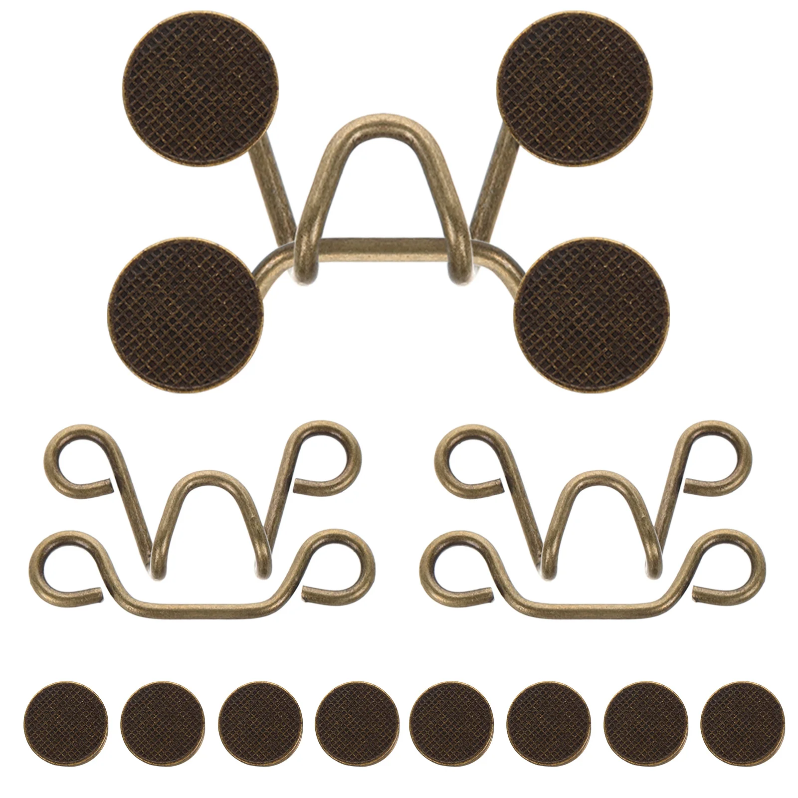 3 مجموعة قابل للتعديل بانت الخصر المشدود لا خياطة انفصال الخصر مشبك موسع للجينز التنانير مشبك معدني أسود فضي النحاس #6