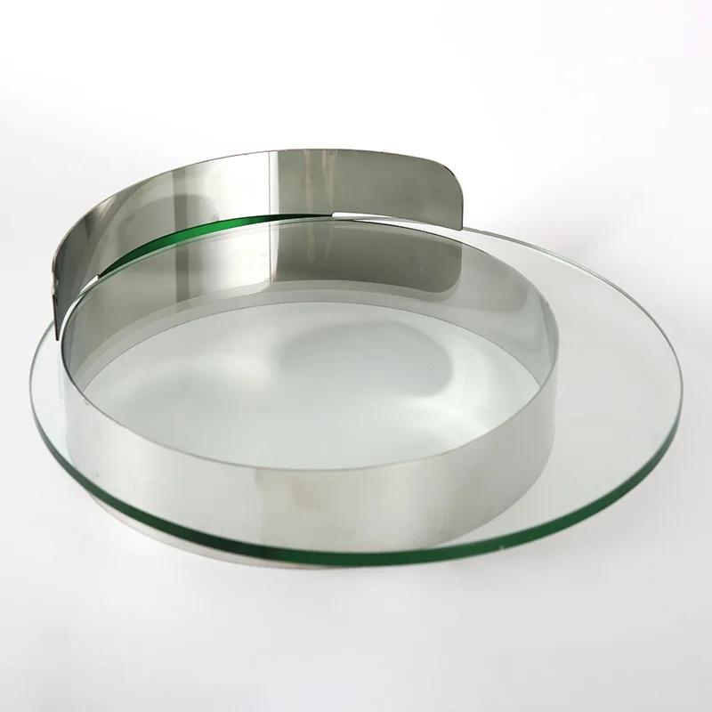 

Modern Abstract Metal Glass Laminated Tray Fruit Plate Model Room Abstract Ornament Sales Office Soft Decoration Art Jewelry