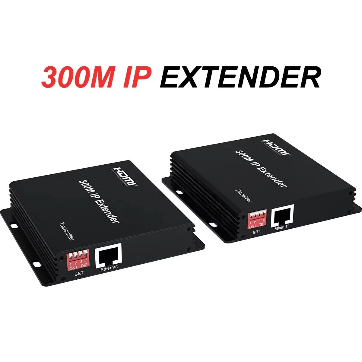 

300M IP Extender Via RJ45 Cat6 Cable HDMI Ethernet Extender 1080p Video Transmitter and Receiver Converter for PS4 Camera PC TV