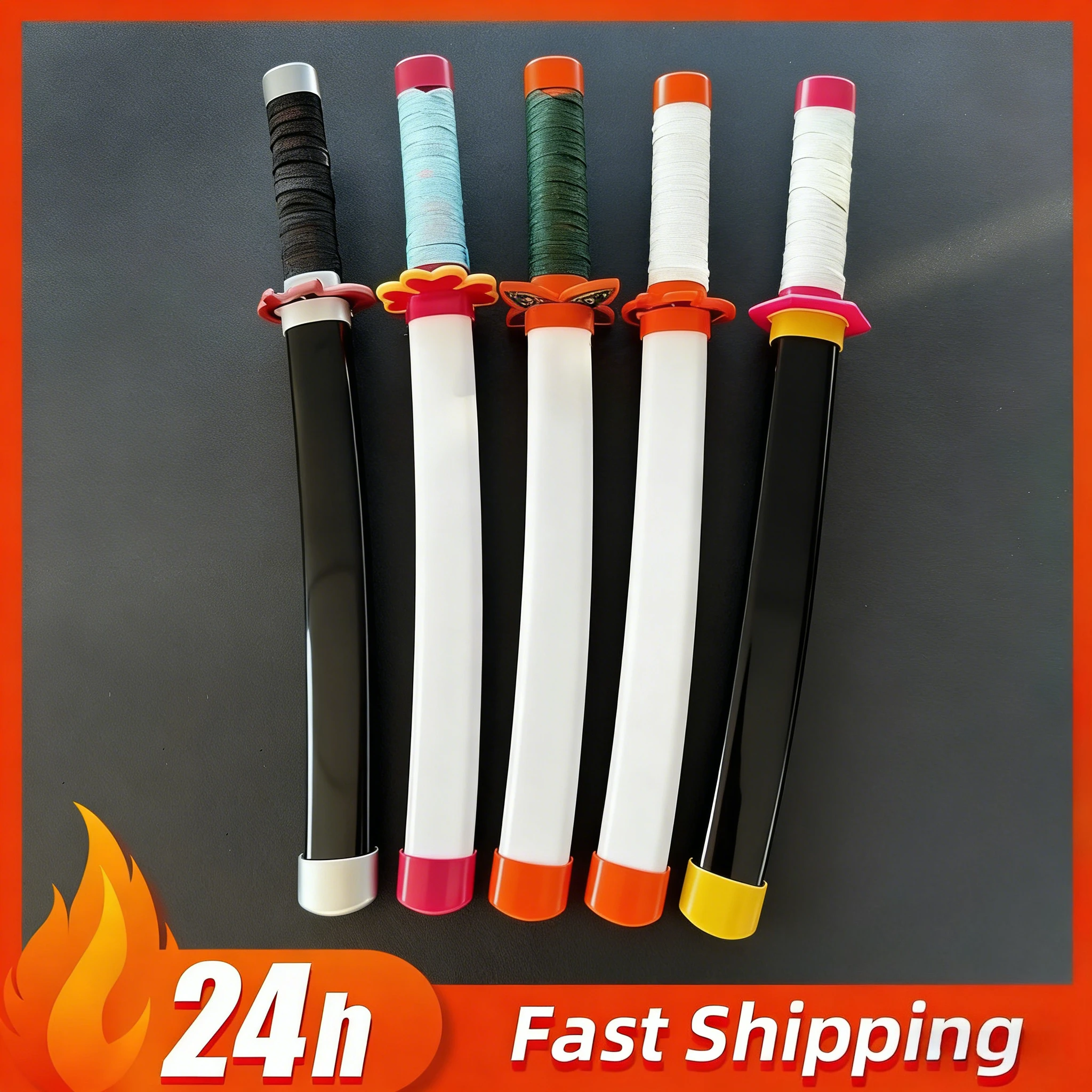 42cm katana Plastic Nylon Toy knife Anime Peripheral weapons Model Cosplay Prop Tanji Samurai sword Collection Ornament Boy Gift