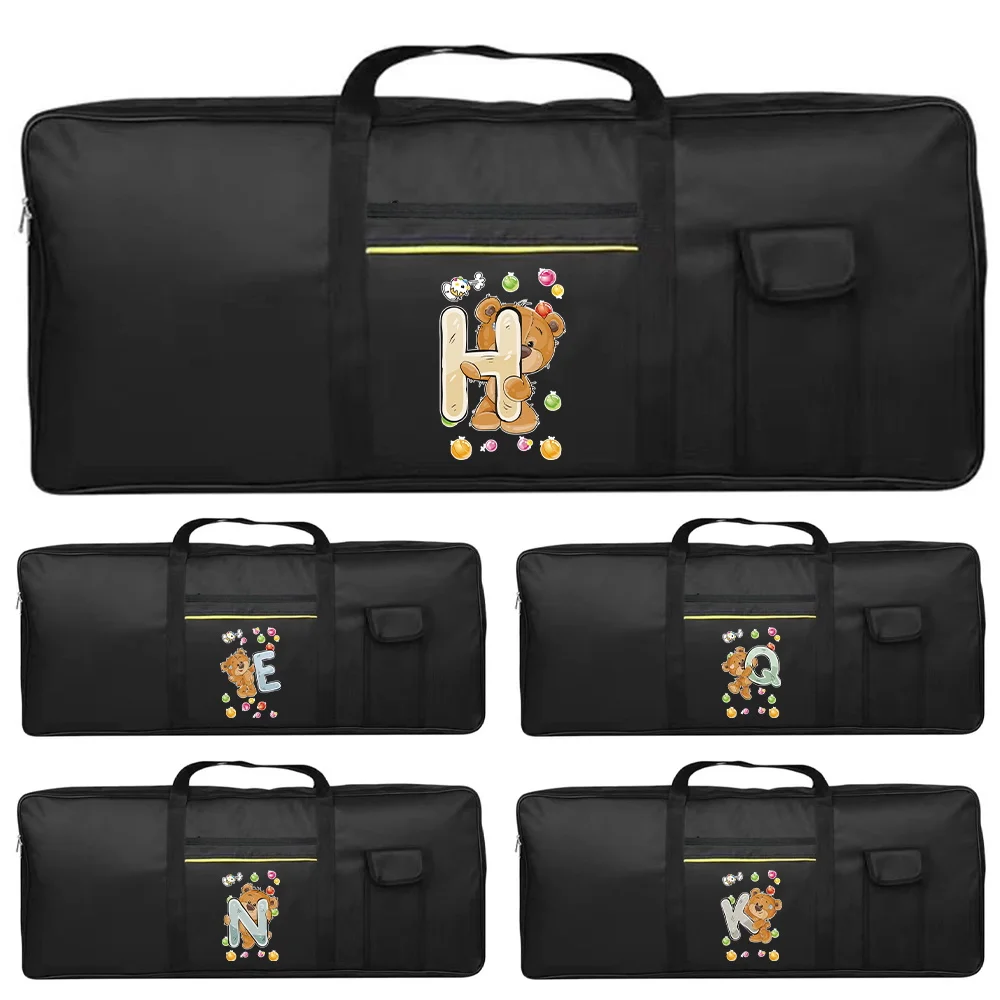 

Instrument Dustproof Protection Pack Electronic Organ Bag Foldable Storage Handbag Portable Bear Series Piano Organizer