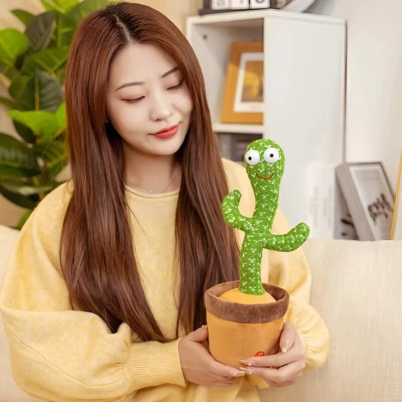 Generic Dancing Cactus Plush Toy Talking Singing Recording Interactive Doll Early Education Toy For Kids Infants Toddlers Baby - view 5